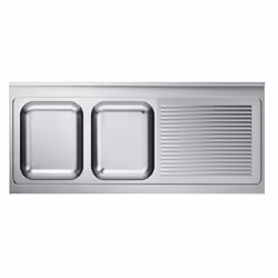 Plonge Inox Professionnelle Gamme 700 - 2 Eviers à Gauche - Combisteel
