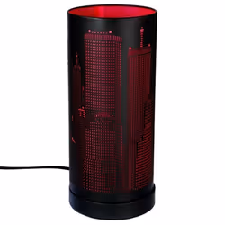 Lampe tactile New york cylindrique Rose / Noire
