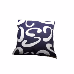 Coussin de decoration imprimé Bleu et Blanc 40 x 40 cm avec Zip
