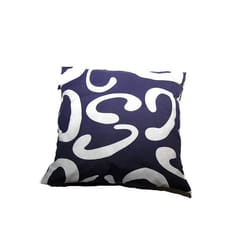 Coussin de decoration imprimé Bleu et Blanc 40 x 40 cm avec Zip