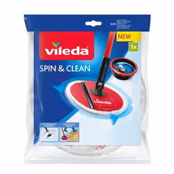 Vileda - Pack de 3 - Recharge Spin & Clean - Microfibre officielle de rechange pour balai Vileda