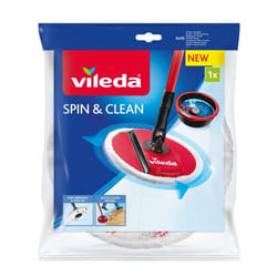 Vileda - Pack de 3 - Recharge Spin & Clean - Microfibre officielle de rechange pour balai Vileda