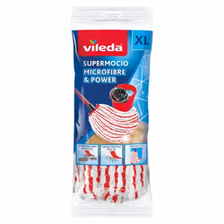 Vileda - Pack de 4 - Super Mocio MF & Power recharge - Microfibre officielle de rechange pour balai Vileda