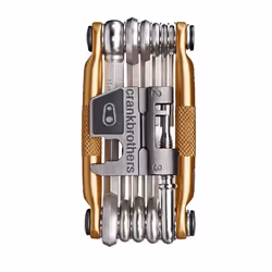 Crankbrothers M17, Outils de bicyclette, Multi-outils vélo, Noir, Or, Acier inoxydable, 9, 10, 11, 12, T25, 2,2.5,3,4,5,6,8 m ...