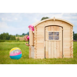 Maisonnette en Bois pour enfant - TIMBELA - H145 x 105 x 130 cm - Ep. 19 mm - Pin / épicéa
