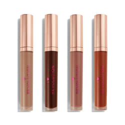 Makeup Revolution - Lot de 4 Gloss I Heart Chocolate - Honeycomb/ Mocha/ Mint Chocolate/ Chocolate Fudge -