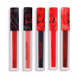 Makeup Revolution - Lot de 5 Rouge à Lèvres Liquides Vinyl - Nightmare/Bewitched /Horror/Haunted/Scream -