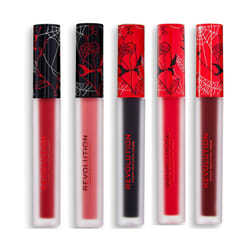 Makeup Revolution - Lot de 5 Rouge à Lèvres Liquides Vinyl - Nightmare/Bewitched /Horror/Haunted/Scream -