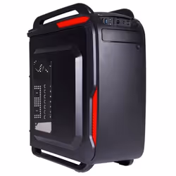 Black Lion IT1523, Midi Tower, PC, Noir, Rouge, ATX, micro ATX, Plastique, Acier, Jouer