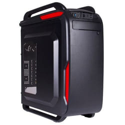Black Lion IT1523 Midi Tower Noir, Rouge