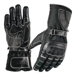 ADM Gants Moto Écran Tactile Hiver Chaud Homologué CE Logo Motard Gants Cuir Cordura Thinsulate 3M Hipora Imperméable Respirant Noir