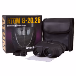 Levenhuk Atom 8–20x25 jumelle BK-7 Noir