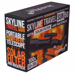 Levenhuk Skyline Travel Sun 50 Réfracteur 135x Noir, Argent