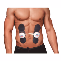 ISL Italy Gymform Power Burn stimulateur musculaire électronique Plaque d'autocollants Bleu, Blanc