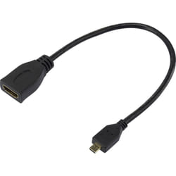 Raspberry Pi® Adaptateur HDMI Raspberry Pi [1x HDMI mâle D Micro - 1x HDMI femelle] 23.5 cm noir R040582