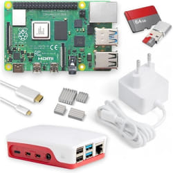 Kit Raspberry Pi 4 - GENERIC - Modèle B - 4 Go RAM - Alimentation USB-C 15W - Carte SD 64 Go