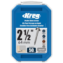 Vis zinc KREG 64 mm avec filetage grossier - Boite de 50 vis - SML-C250-50-INT