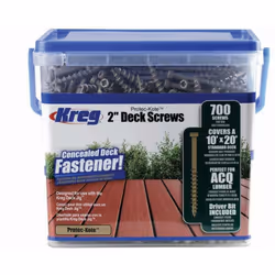 Vis terrasse KREG Protec-Kote - L.51 mm - 700 pièces - SDK-C2W-700 - Les vis terrasse Kreg sont prévus pour une utilisation a ...