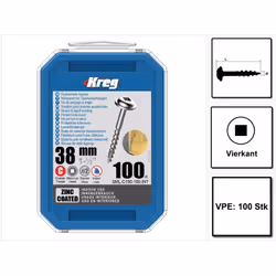 Contenu de la livraison: - 100x KREG Pocket-Hole vis à tête bombée 38 mm ( SML-C150-100 ) - 1x boîte de rangement Description ...