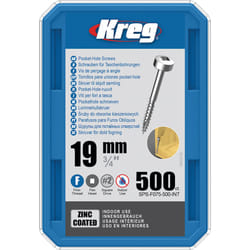 Vis à bois Kreg SPS-F075; 3/4''; 19 mm; 500 unités