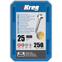 Vis à bois Kreg SPS-C1; Pan Head; 1''; 25 mm; 250 pcs.; gros fil