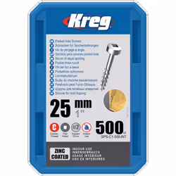 Vis à bois Kreg SPS-C1; Pan Head; 1''; 25 mm; 500 pcs.; gros fil