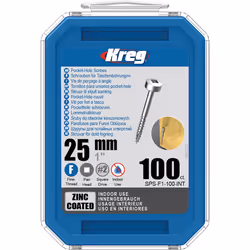 Vis à bois Kreg SPS-F1; Pan Head; 1''; 25 mm; 100 pcs.; fil fin