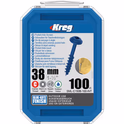 Vis à bois Kreg SML-C150B; Maxi-Loc; 1,50''; 38 mm; 100 pcs.; bleu