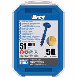Vis à bois Kreg SML-C2B; Maxi-Loc; 2,00''; 51 mm; 50 pcs.; bleu