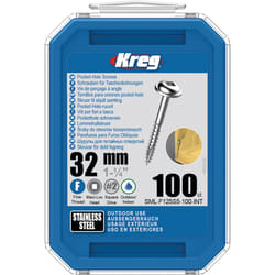 Vis à bois Kreg SML-F125S5; Maxi-Loc; 1,25''; 32 mm; 100 pcs.; acier inoxydable; fil fin