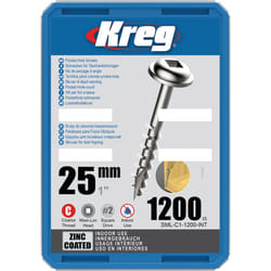 Vis à bois Kreg SML-C1; 1''; 25 mm; 1200 unités