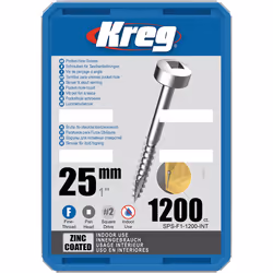 Vis à bois Kreg SPS-F1; Pan Head; 1''; 25 mm; 1200 pcs.; fil fin