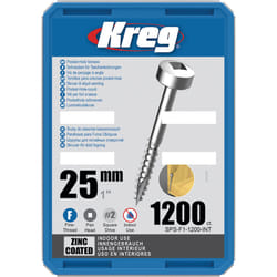 Vis à bois Kreg SPS-F1; Pan Head; 1''; 25 mm; 1200 pcs.; fil fin