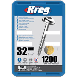 Vis à bois Kreg SML-F125; Maxi-Loc; 1,25''; 32 mm; 1200 pcs.; fil fin