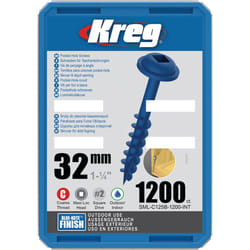 Vis à bois Kreg SML-C125B; Maxi-Loc; 1,25''; 32 mm; 1200 pcs.; bleu