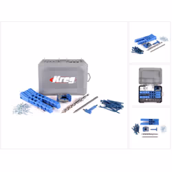 Contenu de la livraison: - 1x Kreg KPHJ320 Gabarit de perçage Jig 320 pour travaux de réparation - 1x Entretoise pour guide d ...