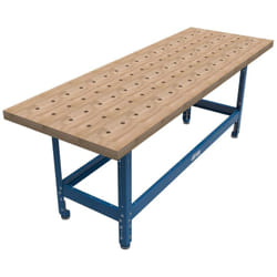 Banc universel avec plateau en bois dur 610 mm x 1727 mm avec trous pour plateau perforés Kreg UBENCH-6824-DH