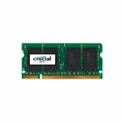 Crucial 2GB DDR2 SODIMM, 2 Go, 1 x 2 Go, DDR2, 667 MHz, 200-pin SO-DIMM, Vert
