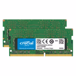 Crucial 2x16GB DDR4, 32 Go, 2 x 16 Go, DDR4, 2400 MHz, 260-pin SO-DIMM