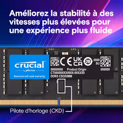 Crucial CT32G64C52CS5 module de mémoire 32 Go 1 x 32 Go DDR5 6400 MT/s 262-pin SO-DIMM - Vue supplémentaire 4