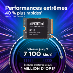 Crucial P310 1TB PCIe Gen4 NVMe 2230 M.2 SSD