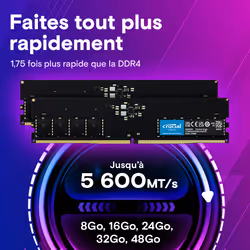 Crucial CT2K64G56C46U5 module de mémoire 128 Go 2 x 64 Go DDR5 5600 MHz