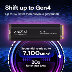 Crucial P310 4 To M.2 PCI Express 4.0 NVMe QLC 3D NAND