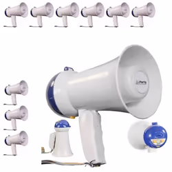 Pack de 10 Mégaphones puissants PARTY-MEGACUP - PARTY LIGHT & SOUND - filaire - noir