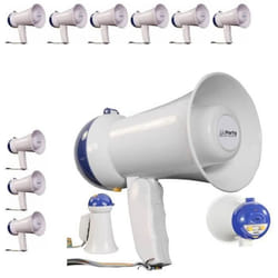 Pack de 10 Mégaphones puissants PARTY-MEGACUP - PARTY LIGHT & SOUND - filaire - noir