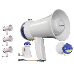 Pack 4 Mégaphones PARTY-MEGACUP PARTY LIGHT SOUND - Blanc - Animation - Sport - Manifestation
