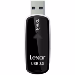 Lexar JumpDrive S37 128GB, 128 Go, USB Type-A, 3.2 Gen 1 (3.1 Gen 1), Pivotant, Noir, Blanc