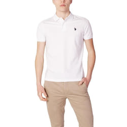 Polo Homme U.S. POLO ASSN. Blanc Coton - Coupe Regular - Manches courtes - Col polo