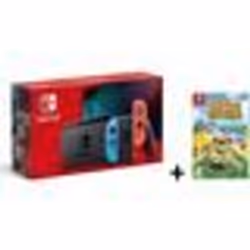 Console de salon - Nintendo - Switch V2 - Rouge néon et Bleu néon - 32 Go - Animal Crossing