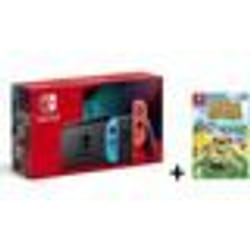 Console de salon - Nintendo - Switch V2 - Rouge néon et Bleu néon - 32 Go - Animal Crossing